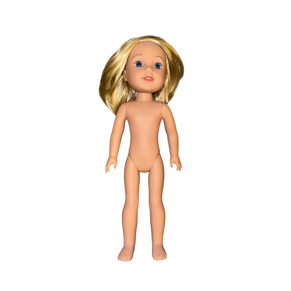 American Girl WellieWishers Camille Doll 14.5" Blonde Blue Eyes Nude Vinyl